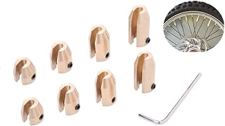 JFG RACING Motorcycle Spoke Weights,Spoke Wheel Weights,8 Pack Reusable Brass Wheel Spoke Balance Weights Refill Kits for Super Moto,Dual Sport,Metric Cruisers,Vintage,or Other Spoked Wheels