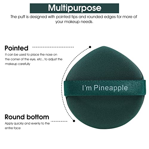 Image of MAYCREATE Makeup Puffs 7 Pcs Wet Dry Beauty Blender Sponge Green