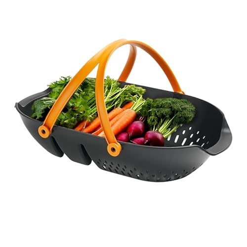 Fiskars Garden Harvest Basket - Container for Gardening and Harvesting with Tool Caddy -...