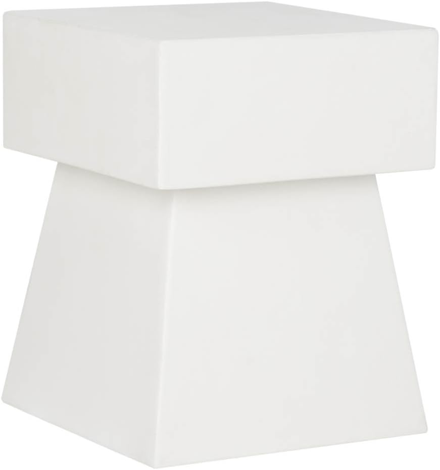 Zen Ivory Concrete Indoor/Outdoor Square Accent Table