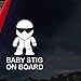 Baby STIG on Board Car Window Vinyl Decal Sticker 5" Tall