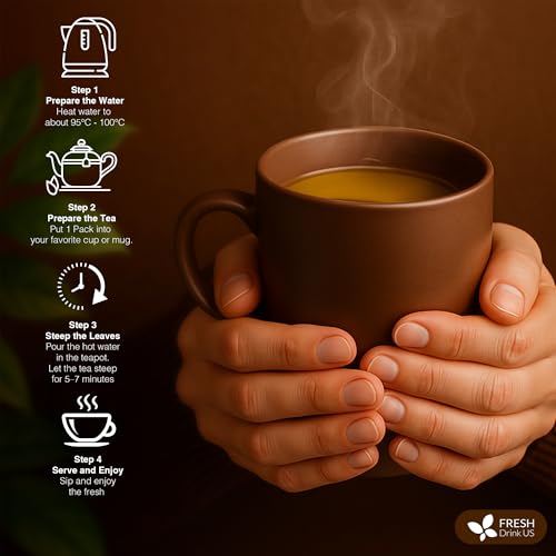 Image of FreshDrinkUS, Ginseng Kidney Tea - 30 Packs of Herbal Detox & Vitality Support | 100% Natural Roots & Berries | Caffeine-Free | Adaptogenic Blend for Energy, Kidney Health, and Wellness