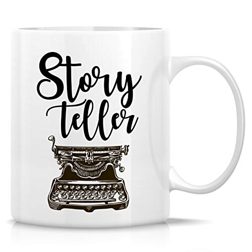 Retreez Funny Mug - Story Teller Typewriter Writer Author Editor 11 Oz Ceramic Tea Coffee Mugs - Funny, Sarcasm, Sarcastic, Motivational, Inspirational birthday gifts for friends, coworkers, dad, mom