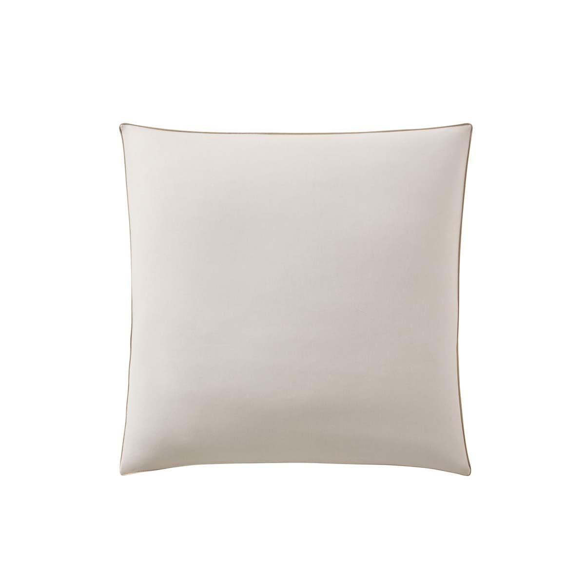 Two-tone Cotton Pillowcase, Bons Jours, Beige, 65 x 65 cm, Essix