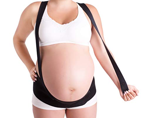 Baby Belly Band + Shoulder Straps for Maternity Support Back Hip Belly Pain