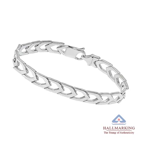 Image of TRUESILVER ACPL 925 Sterling Silver BIS Hallmarked Bracelet for Men | Pure Silver Jewellery for Wedding Anniversary Birthday