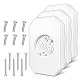 3 Sets 8141DBL Siding Mounting Block, Vinyl Outdoor Mounting Plate kit with Built in Electrical Box, Fits for...