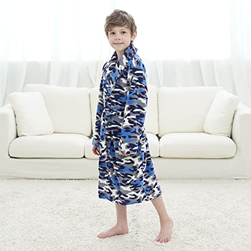 Simplicity Boys Cover Up Soft Comfy Kids Cover Up For Boys Kids Bath Cover Up Beachwear With Soft Long Sleeve, Camo, 7-9 Years #TOP1