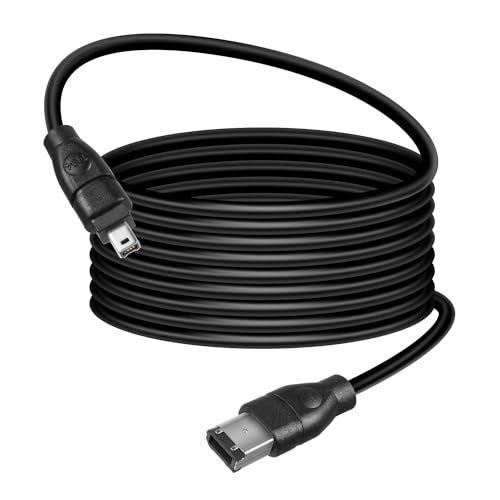 HATMINI 6FT Firewire 400 Cable, 4Pin Male to 6Pin Male Adapter, IEEE 1394 Firewire DV Cable for Printer, PC, Scanner, Camcorder