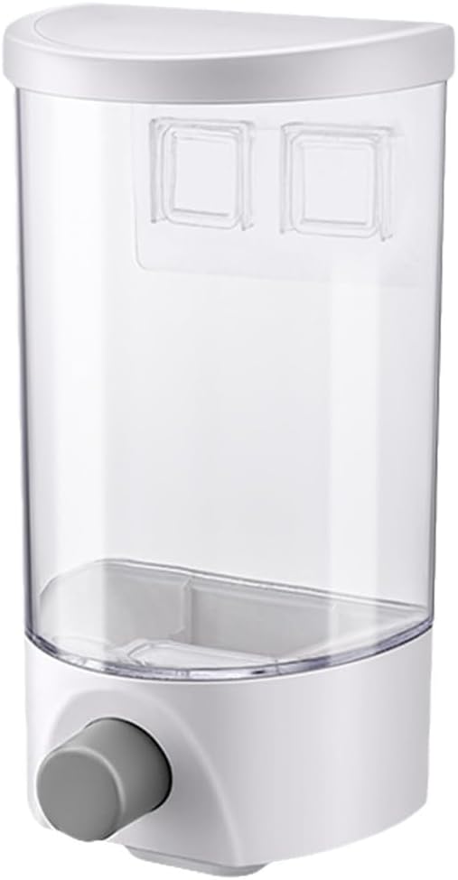 Angoily Wall Mounted Storage Jar Transparent Pressing Cereal Canister for Rice Coarse Grains and Dry Food Wide Mouth Seal Jar Moisture-Proof Dustproof Space Saving Kitchen Organizer