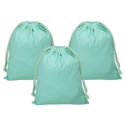 PATIKIL Reusable Drawstring Bags, 10x12.6 Inch 3 Pack Multipurpose Cotton Dust Bags, Luggage Organizer
