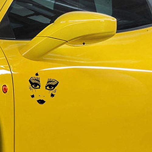 Stukk Stickers Spider Web Morris Costume Face Art Fun Window Bumper Vinilo Pegatina 16,5 cm x 18,9 cm - Negro