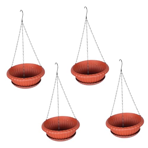 Toddmomy 4 Ensembles Pots de Fleurs Suspendus pour Pots de Plantations Chlorophytum Plateaux Décorations de Plantes pour Jardin