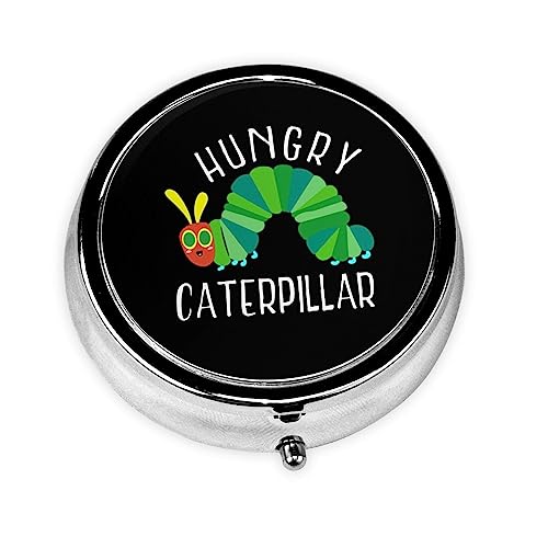 ピルケース はらぺこあおむし 携帯用 薬ケース 金属 くすりいれケース ピルボックス 薬箱 コンパクト 薬ポーチ 薬入れ おしゃれ 1日3回 かわいい 小型 丸型 小さい コンパクト 持ち運びやすい 小分け 仕切り付き 小物入れ 老人 子供旅行に便利
