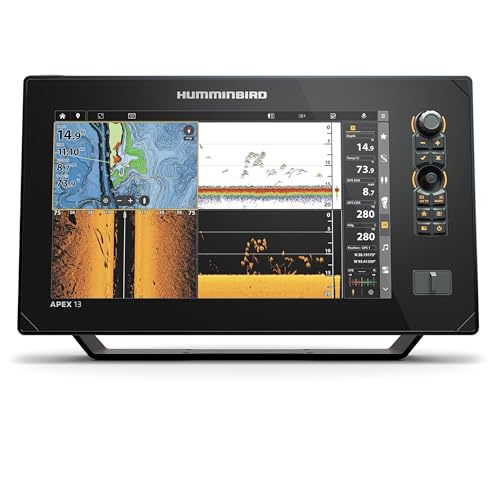 Image of Humminbird APEX VX Series GPS Fish Finder with LakeMaster and CoastMaster VX Maps, MEGA Side Imaging+