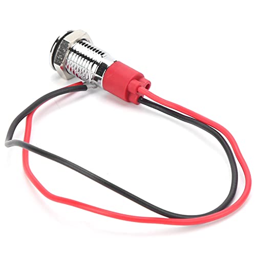 Red LED Waterproof Indicator Light, Professional IP66 Waterproof, High Brightness, Plated Brass, Flame Retardant Base