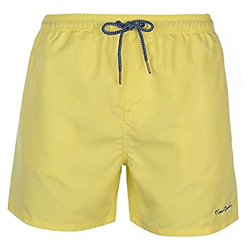 Pierre Cardin Homme Short de Bain avec Signature Broderie (Small, Yellow)