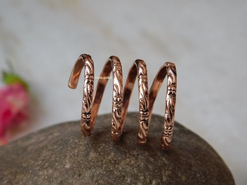 Copper Splint Thumb Wrap Around Ring, Statement finger splint rings, Arthritis Ring For Unisex Splint Ring for PIP or DIP Joint, Gift Handmade Toe Stackable jewelry,2