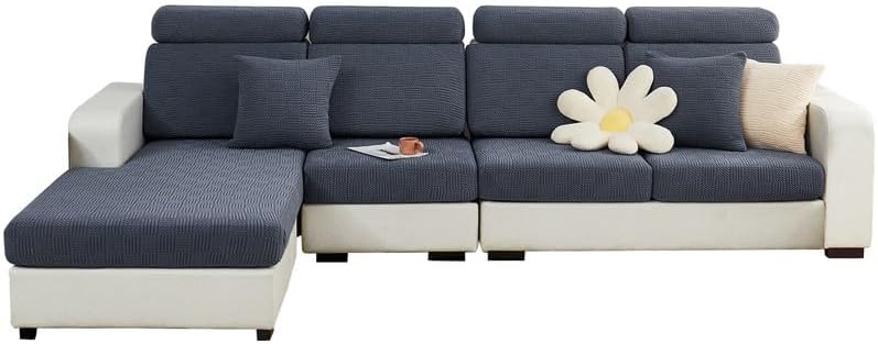 TOPCHANCES Funda de cojín para sofá, resistente al desgaste, universal, de elastano, todo incluido, funda de sofá, funda seccional, fundas elásticas