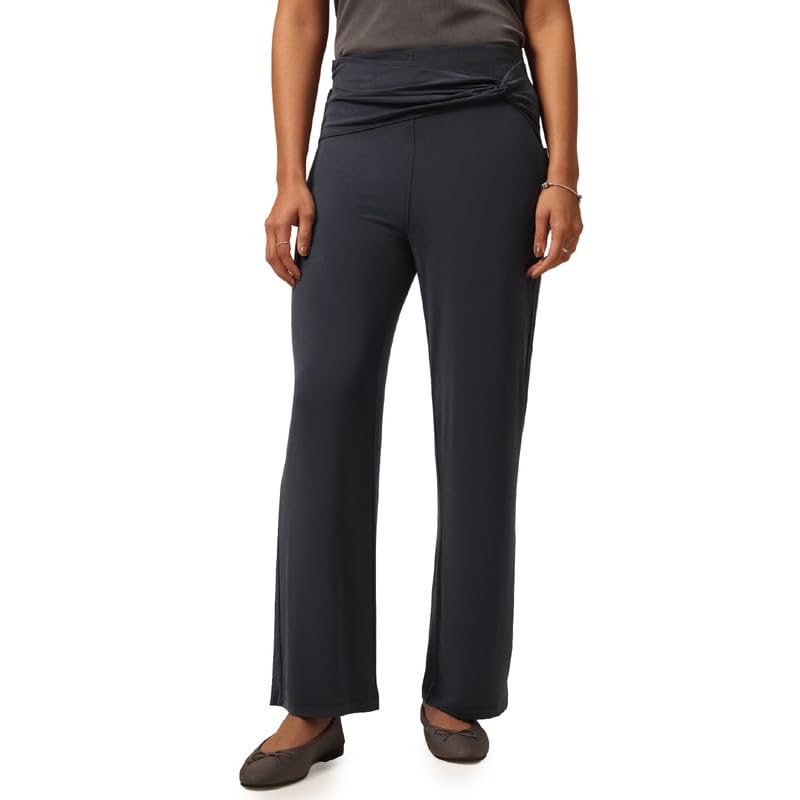 Pantalon doux au toucher tout au long de la journee coupe droite femme