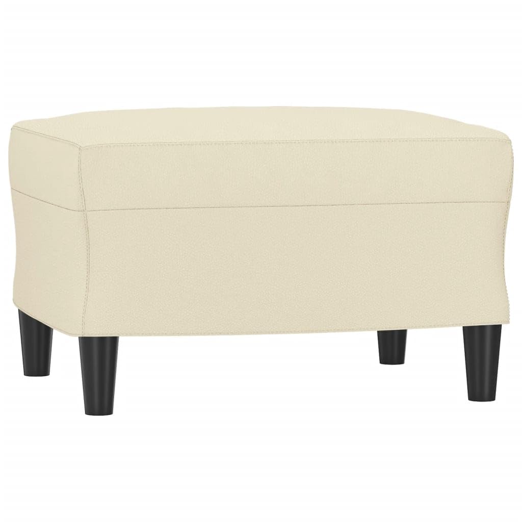 pouffe contenitore,pouf contenitore rotondo,pouf,Poggiapiedi Crema 60x50x41 cm in SimilpelleGeeignet für Wohnzimmer, Schlafzimmer, Bad