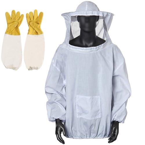 XZLZMYP Trajes De Apicultura Ventilados De Cuerpo Completo para Adultos Traje De Apicultor De Capucha De Velo De Esgrima Profesional Apicultura Medio Cuerpo Apicultura Ropa Protectora,D
