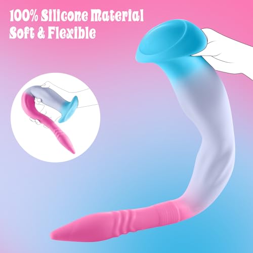 Image of 20'' Long Butt Plug Anal Sex Toys, Huge Buttplug Prostate Plug Big Silicone Butt Plug Trainer, Large Anal Plug Wearable Soft Long Anal Dilator for Advanced Men Women Couple Gay