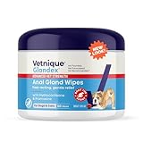 Vetnique Glandex Medicated Dog Butt Wipes or Spray for Dog Scooting - Topical Anti Itch Skin Relief for Soothing Inflamed Anal Glands in Dogs & Cats - Fast Acting Formula 50ct (50ct Wipes)