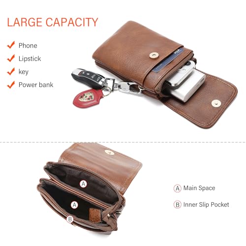 FOXLOVER Small Crossbody Bags for Women Designer Cell Phone Bag Wallet Vegan Leather Purses Adjustable Strap3