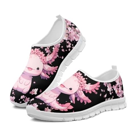ZERODATE Salamander Sneakers Tennis Shoes for Women Popular Arch Support Work Shoes Lightweight Mesh Shoes for Gym Size 5.5 White Sole Cover
