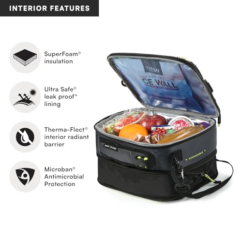 Image of Arctic Zone Titan Deep Freeze Fridge Expandable Insulated Horizontal Lunch Pack, Grey