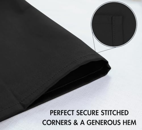 Image of Ruvanti Cloth Napkins Set of 12, Cotton Enrich 18 inchx18 inch - Black | Washable, Soft, Durable & Absorbent Everyday Napkins. For Home, hotel, Wedding Napkins, Thanksgiving, Christmas Dinner Napkin
