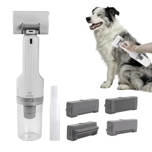 5-in-1 Cordless Pet Grooming Vacuum & Deshedding Tool - Rechargeable All-in-One Brush with Vacuum for Cats and Dogs, 5 Attachments for Dematting, Shedding & Home Cleaning (new box)