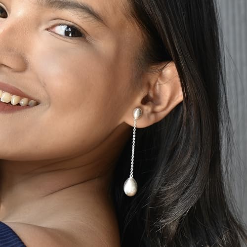 Image of OVANA 92.5 Sterling Silver Handmade Earrings | 925 Hallmarked | Classy and Beautiful | Elegant Design | Gift for Women and Girls | Gift For Her
