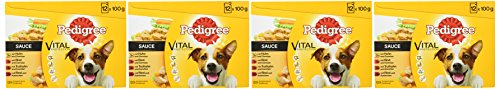 Pedigree Hundefutter in Sauce, 48 Beutel (4 x 12 x 100g)