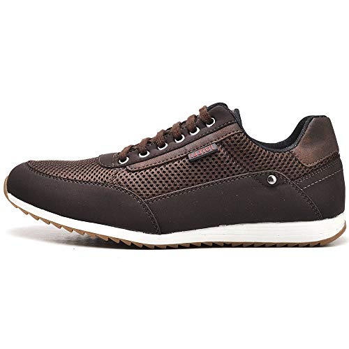 Sapatênis Sapato Casual Com Relógio e Carteira Masculino JUILLI R1100DB Tamanho:40;cor:Marrom;gênero