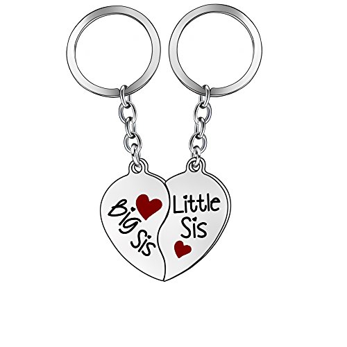 2 Pièces Sœur Porte-clés Bijoux Cadeau pour Sœur Meilleur Ami Fille Cover