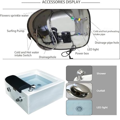 Bañera de masaje para pies acrílica portátil miniatura 6