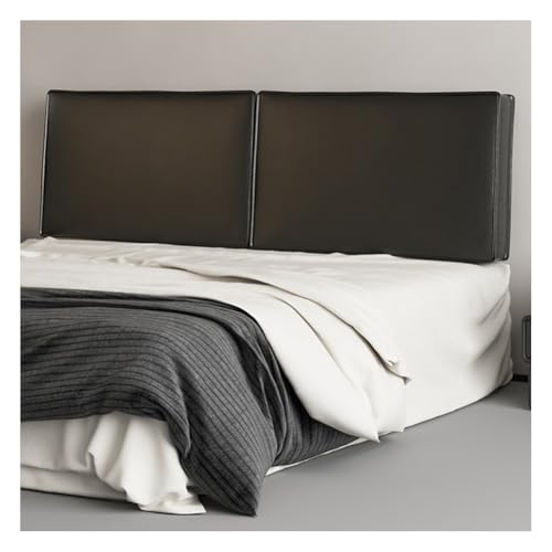 pujindu Cojín para Cabecero, Respaldo Tipo Almohada En Cuña, Grande Y Tapizado, Acolchado Insonorizante para Pared, Cojín Cilíndrico De Soporte Lumbar para Dormitorio(Black,150x55x8cm)