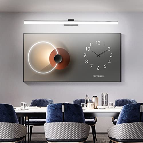 Klighten LED Spiegelleuchte Badezimmer Lampe 100CM, Schwarz Bad Spiegel Beleuchtung Lampe 28W 1560LM Badlampe Spiegellampe, 180° Rotation, Kaltes Weiß 6000K, IP44 wasserdicht LED Make-up Light