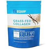 Equip Foods Grass Fed Collagen Powder | Hydrolyzed Bovine Collagen Peptides with Amino Acids | Prime Beef Collagen for Healthy Joints, Skin & Nails | Non-GMO, Paleo Friendly | 30 Servings, Vanilla