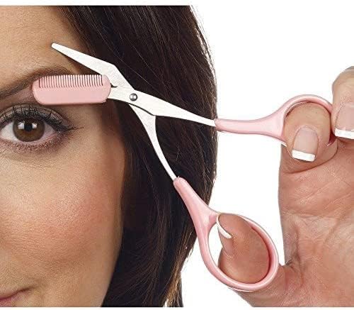 Image of Women Mini Brow Class Easy-to-use Eyebrow Trimmer with Comb Cutting Scissors