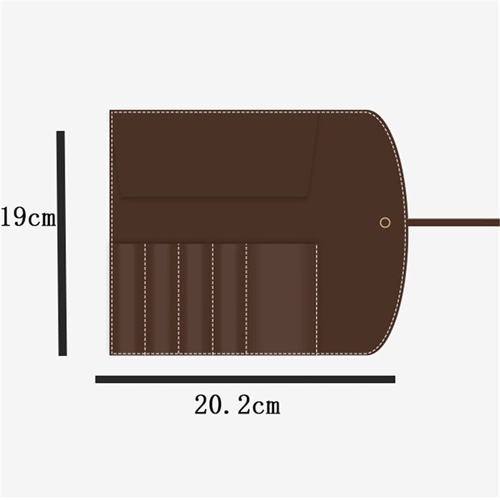 2 Pezzi in Pelle retrò Astuccio portapenne Astuccio portapenne per cancelleria Scuola Forniture Trucco cosmetico (B 190x40mm)
