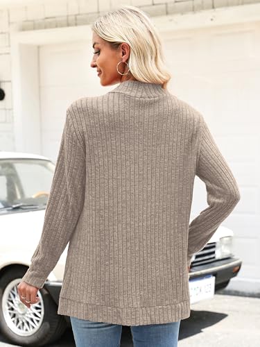Image of Heymoments Knitted Open Front Cardigan for Women Long Sleeve Causal Bolero Lightweight Sweaters