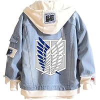 WANHONGYUE Anime Chaqueta Vaquera Hoodie Denim Jacket Adulto
