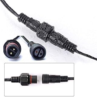 5M Waterproof Extension Cable for G40 Clear Outdoor Garden Globe String Lights, IP65 Water Resistance UK Plug Extension Lead for G40 Bulb String Light (Check The Connector Before Order) - Black