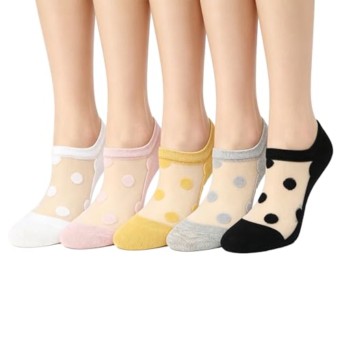 Image of Benefeet Sox Sheer No Show Socks Women Girls Cute Thin Mesh Low Cut Liner Socks for Loafers Boat Shoes