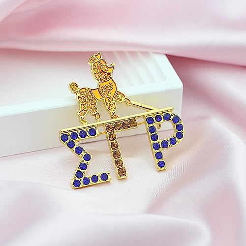 Image of Rhinestone SGRho Sorority Brooch Pin for Women Sigmaa Gamma Rho Gift Greek Sorority Jewelry Paraphernalia Gift for Soror