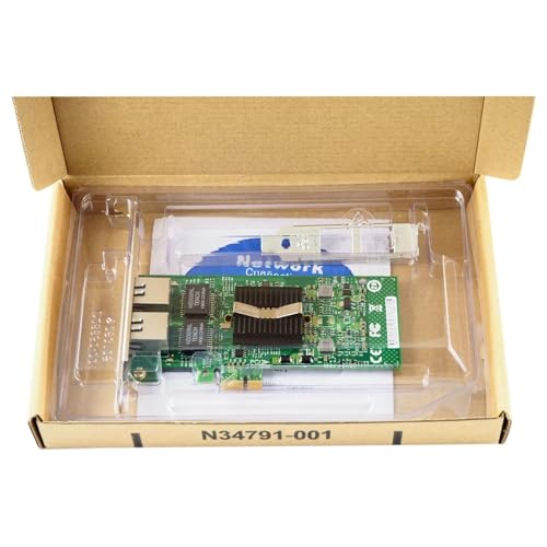 82575-T2 PCI-Ex1 Adaptador de Red Gigabit con Doble Puerto RJ45 para tarjeta LAN de red con chip 82575, similar a E1G42ET miniatura 4