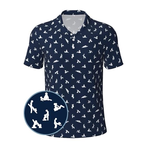 Golf Shirts for Men, Funny Golf Polo Moisture Wicking Dry Fit Short Sleeve